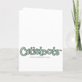 キュティエトートベビーシャワー招待状 – ピンク/グリーン 招待状 (裏面)