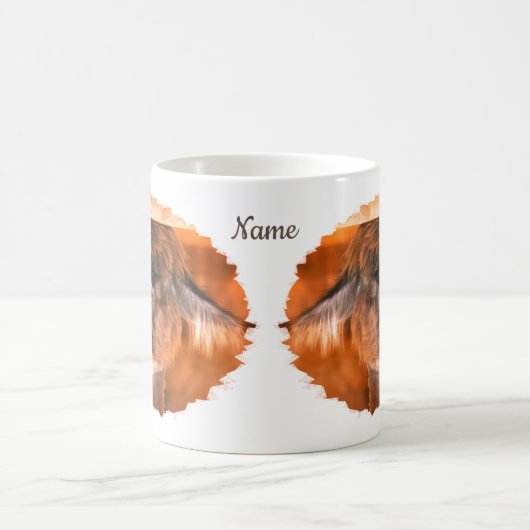 キュテイ・ラマパーソナライズされた動物 コーヒーマグカップ (中央)