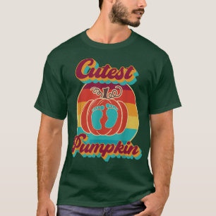 キュテストパンプキン紅葉秋の木レトロビンタ Tシャツ