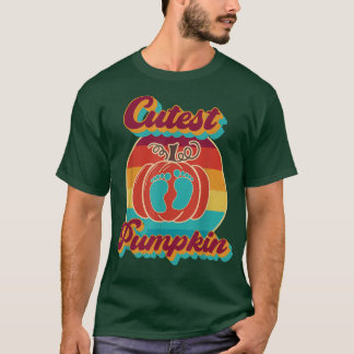 キュテストパンプキン紅葉秋の木レトロビンタ Tシャツ