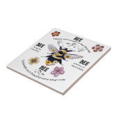 キュテストビーことわざ花前向き陶磁器タイル タイル (側面)