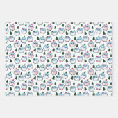 キュテストリトルイェティ休日ギフトラッパー–3色 ラッピングペーパーシート (正面2)