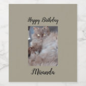 キュドリーキャット誕生日 ワインラベル (シングルラベル)