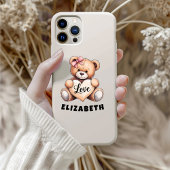 キュドリーバレンタインデーかわいいカスタマイズクマ Case-Mate iPhoneケース