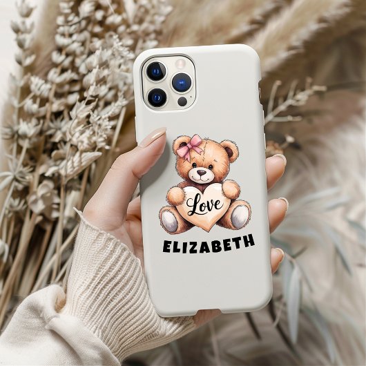 キュドリーバレンタインデーかわいいカスタマイズクマ Case-Mate iPhoneケース