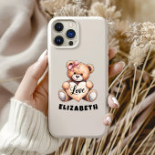 キュドリーバレンタインデーかわいいカスタマイズクマ Case-Mate iPhoneケース