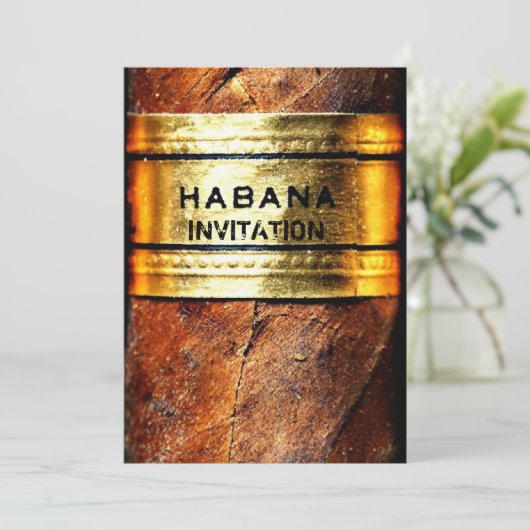 キュバパーソナライズされたーシガーズハバナ招待状 招待状 (スタンド正面)