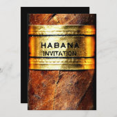キュバパーソナライズされたーシガーズハバナ招待状 招待状 (正面/裏面)