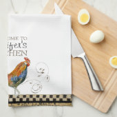 キュバラヤロースターブラック&タンチェックスワールキッチン キッチンタオル (四つ折り)