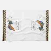 キュバラヤロースターブラック&タンチェックスワールキッチン キッチンタオル (横)