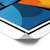 キュビはっきりしたススタイル抽象芸術 ポスター (角)