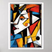 キュビはっきりしたススタイル抽象芸術 ポスター (正面)