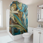 キュビインスパイアスアールデコ抽象芸術 シャワーカーテン (インサイチュ)