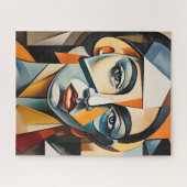 キュビコンテンポラリーズムポートレートはっきりしたピカインスパイアソ ジグソーパズル (横)