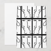 キュビストの肖像 招待状 (正面/裏面)