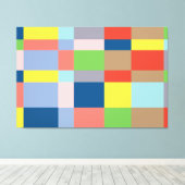 キュビストキルト(春色) キャンバスプリント (インサイチュ (ウッドフロア))