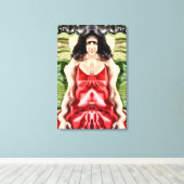 キュビスムの女性 キャンバスプリント (インサイチュ (ウッドフロア))