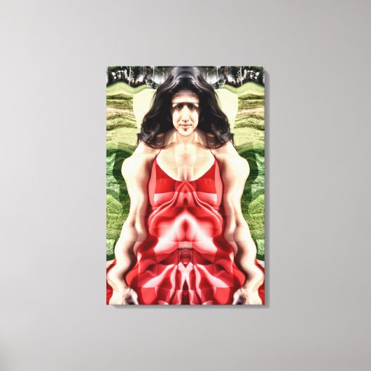 キュビスムの女性 キャンバスプリント (正面)