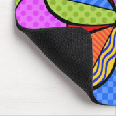 キュビズムお洒落フラワーマウスパッド マウスパッド (コーナー)