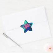 キュビズムとアートスタイル絵画と 星シール (封筒)