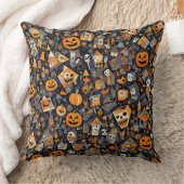 キュビズムのハロウィーン クッション (ブランケット)