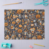 キュビズムのハロウィーン 薄葉紙 (クラフト)