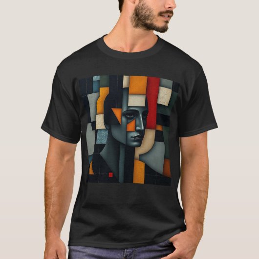 キュビズム抽象画 NUES 3 Tシャツ (正面)