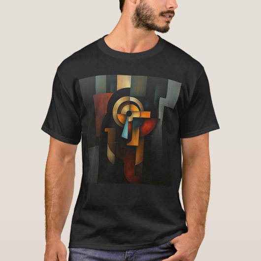 キュビズム抽象画 Tシャツ (正面)