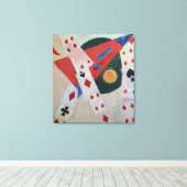 キュビズム鮮やかカー絵を描ドバイсラ キャンバスプリント (インサイチュ (ウッドフロア))