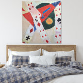 キュビズム鮮やかカー絵を描ドバイсラ キャンバスプリント (インサイチュ (寝室))