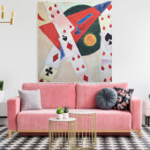 キュビズム鮮やかカー絵を描ドバイсラ キャンバスプリント (インサイチュ (リビング))