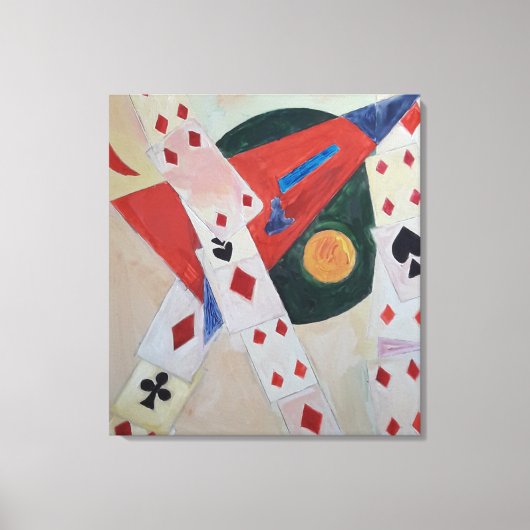 キュビズム鮮やかカー絵を描ドバイсラ キャンバスプリント (正面)