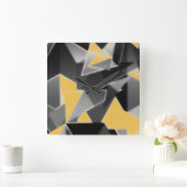 キュビズム スクエア壁時計 (ホーム)