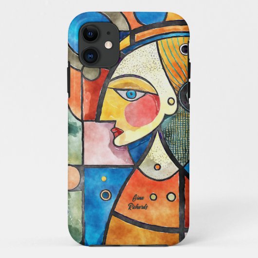 キュビズム デザイン Case-Mate iPhoneケース (裏面)