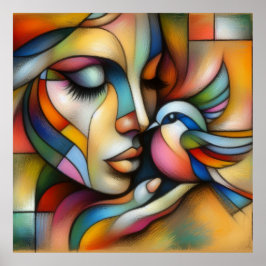 キュビズム、抽象芸術、モダンポスター、アート ポスター