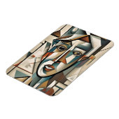 キュビモダンスポートレート抽象芸術アート マグネット (左側)