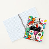 キュビモダンス抽象芸術アート女性顔 ノートブック (内部)