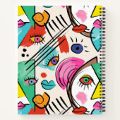 キュビモダンス抽象芸術アート女性顔 ノートブック (裏面)