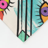 キュビモダンス抽象芸術アート女性顔 フリースブランケット (角)