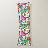 キュビモダンス抽象芸術アート女性顔 ボディピロー (正面縦)