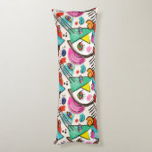 キュビモダンス抽象芸術アート女性顔 ボディピロー (裏面 (縦))