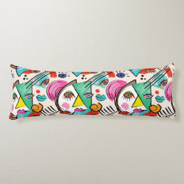 キュビモダンス抽象芸術アート女性顔 ボディピロー