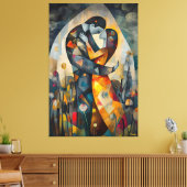 キュビモダンズムのキス キャンバスプリント (インサイチュ (リビング))