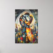 キュビモダンズムのキス キャンバスプリント (正面)