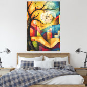 キュビモダンズムの記憶像 キャンバスプリント (インサイチュ (寝室))