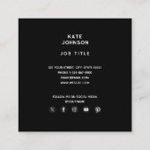 キュビモダンム抽象芸術女子アート顔アート スクエア名刺 (裏面)