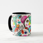 キュビモダンム抽象芸術女子アート顔アート マグカップ (正面左)