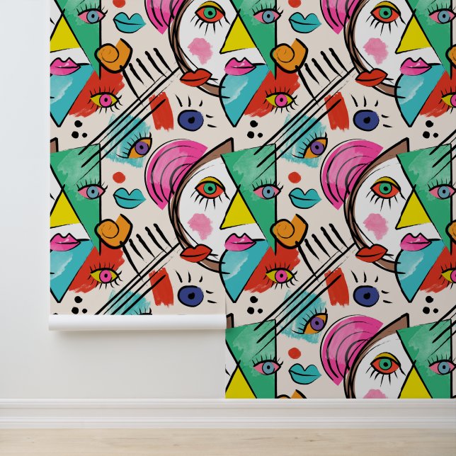 キュビモダンム抽象芸術女子アート顔アート 壁紙 (アプリケーション)