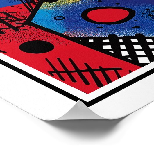 キュビ鮮やかススタイル抽象芸術 ポスター (角)