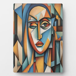 キュビ鮮やかスポートレート抽象芸術幾何学芸術 フォトプラーク